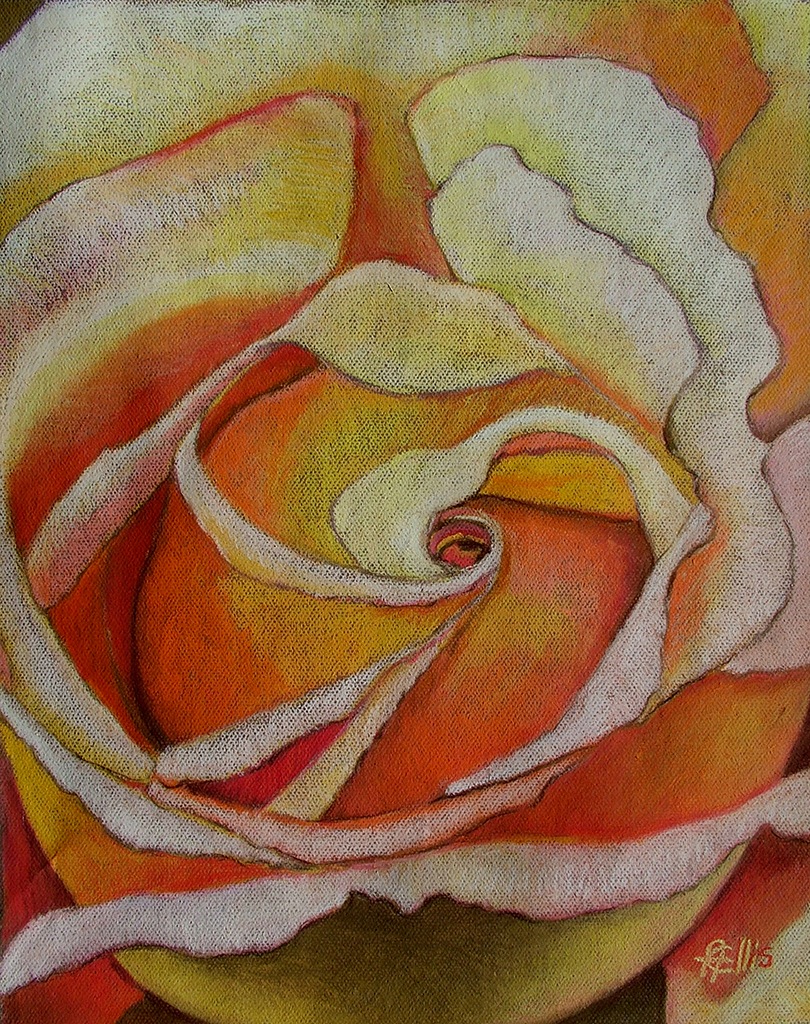 Yellow and Orange Rose I